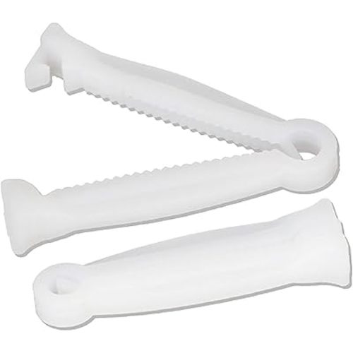 QWEQWE 50Pcs Disposable Umbilical Cord Clamp Birth Hemostatic Materials for Piglets Clamp for Cord for Animal Production, Home Birth Supplies kit,White whelping Box