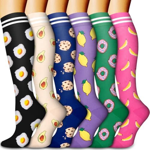 Bluemaple Copper Compression Socks For Women & Men Circulation - Best for Running,Nursing,Hiking,Flight&Travel