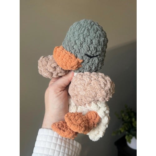 Crochet Baby Mallard Duck Snuggler: Handmade Duck Lovey for babies and toddlers