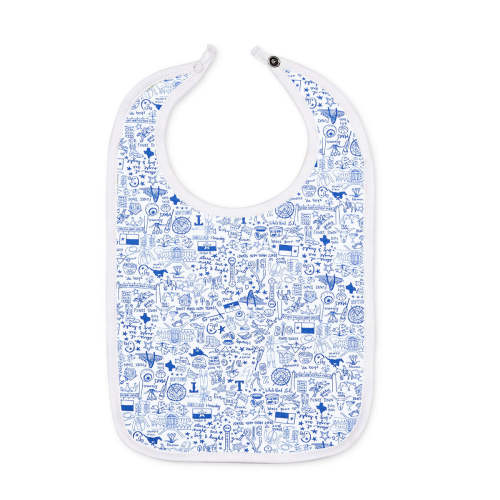 Dallas-Fort Worth Baby Bib - Stars at Night Blue