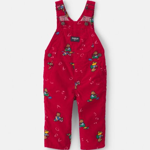 Baby Bear Corduroy Overalls - Red | Carter’s Oshkosh Canada