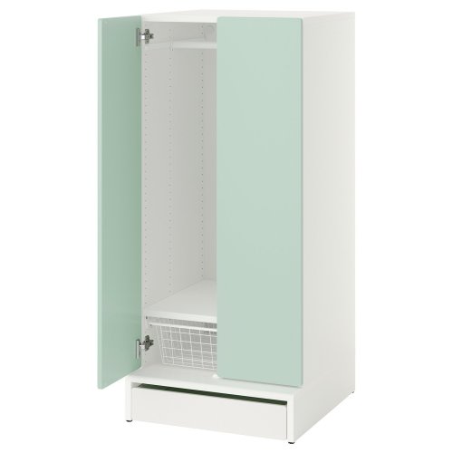 SMÅSTAD / UPPFÖRA Wardrobe - white/light green 23 5/8x25 5/8x53 1/2 "