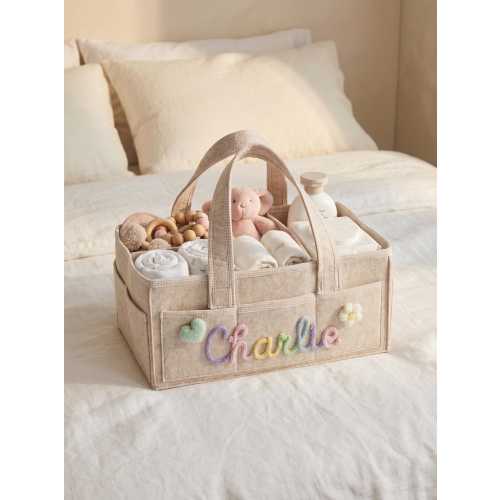 Personalized Mothers Day Gift,Diaper Bag,Diaper Caddy Organizer,Custom Storage Basket,New Mom gift,Pet Mom Gift,Mommy Bag for New Parents