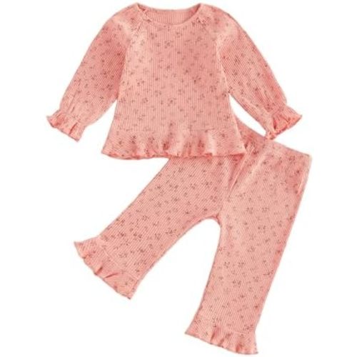 Socutebabe Toddler Baby Girl Vintage Fall Clothes Floral Top+Pants 1 2 3 4 Year Outfit