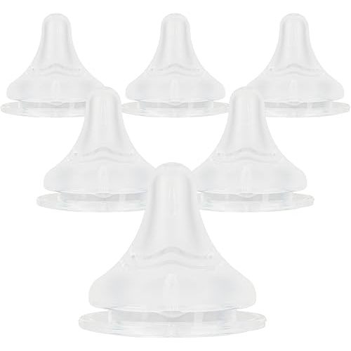 Silicone Nipples for Lansinoh Bottles, Size L,Replacement Bottle Nipple,6m+,Fast Flow, 6 Count