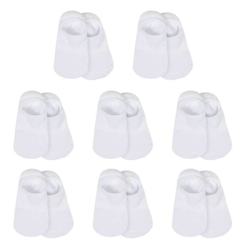 Gerber Baby Wiggle-proof™ No Show Socks - White - 24 Months - 8-pack