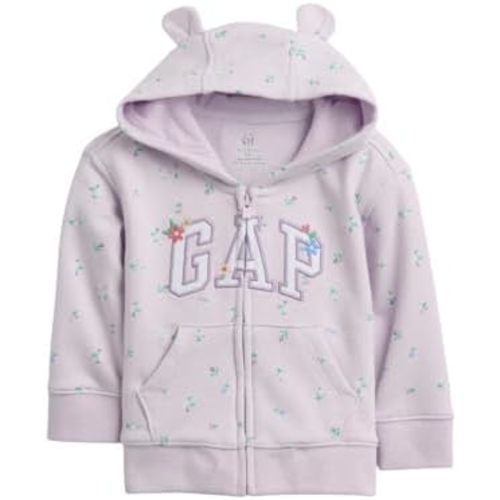 GAP Baby Girls' Logo Full Zip Hoodie