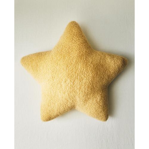 CHILDREN’S LARGE FAUX SHEARLING STAR THROW PILLOW