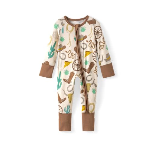 Little Sleepies Baby Pajamas, Viscose from Bamboo, Newborn Sleeper Baby PJs | 2-way zipper, boys & girls kids pajamas, family matching, tagless, eczema-friendly, fold-over cuffs, seasonless, Preemie-3T