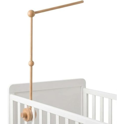 Crib Mobile Holder, HBM Wooden Mobile Arm & Hanger for Crib, Nursery Decor for Baby Girl Boy