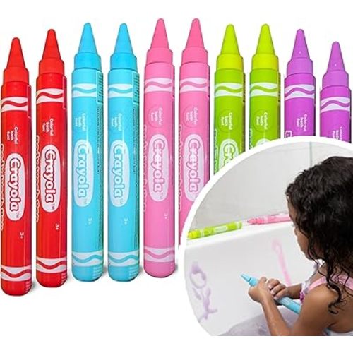 Crayola Scented Body Wash Pens, 10 Pack Washable Bath Paint in Assorted Colors, Non-Toxic for Toddlers and Kids Bathtime Fun