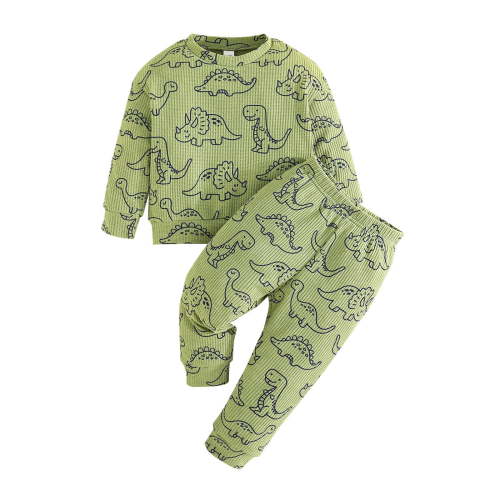 UYYX Clothes For Kids Cute Newborn Boy Outfits Toddler Boy Clothes Long Sleeve Sweatshirt Pants Set Fall Winter Outfits 12-18 Months