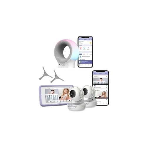 Connected Nursery Pal Deluxe Twin & Eclipse Digital Monitor Bundle