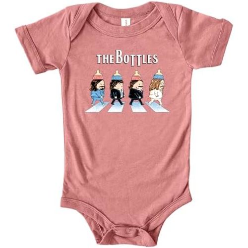 THE BOTTLES Baby Onesie, 100% Cotton, Sizes 3-24m, Unisex-Babies, Baby RocknRoll Onesie