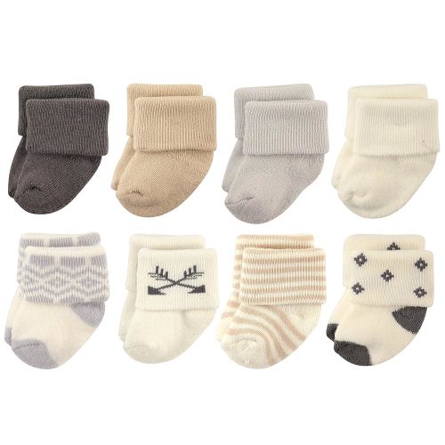 Hudson Baby Baby Girls' Cotton Rich Newborn and Terry Socks