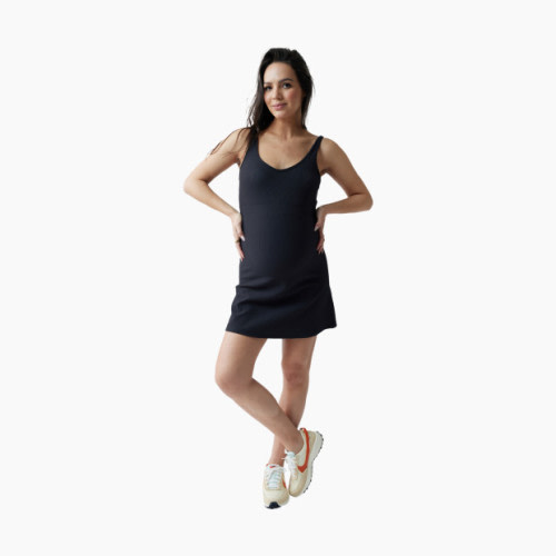 Ingrid and Isabel Ribbed Exercise Dress - Black, Xl
