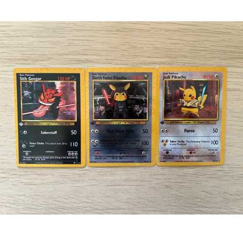 Star wars Holographic Pokemon Card Funny meme Birthday Gamer Christmas Xmas Secret santa