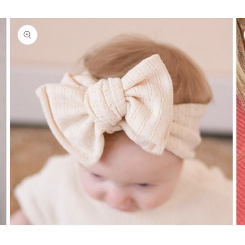 Cream Pointelle Baby Headband