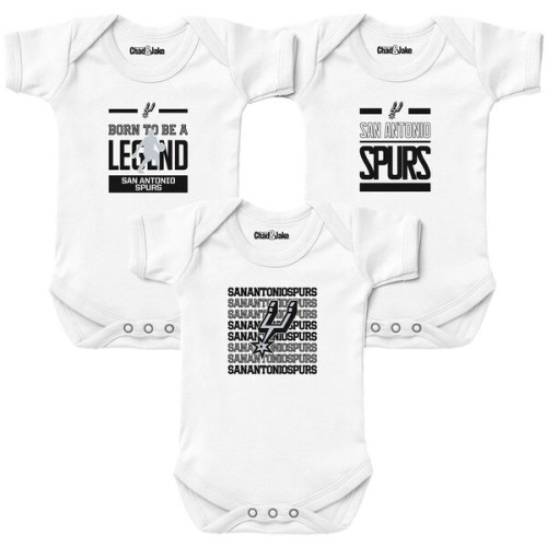 San Antonio Spurs Chad & Jake Newborn & Infant 3-Pack Bodysuit Set - White