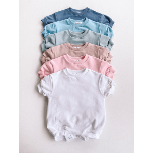 short sleeve bubble romper