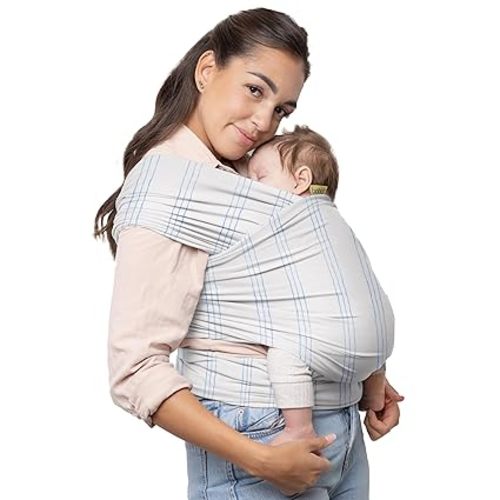 Boba Baby Wrap Carrier – Original Baby Sling Carrier for Newborns (7–35 lbs), Soft, Secure, Hands-Free & Ergonomic, Ideal for Comfortable Bonding, New Parents (Serenity Riviera)