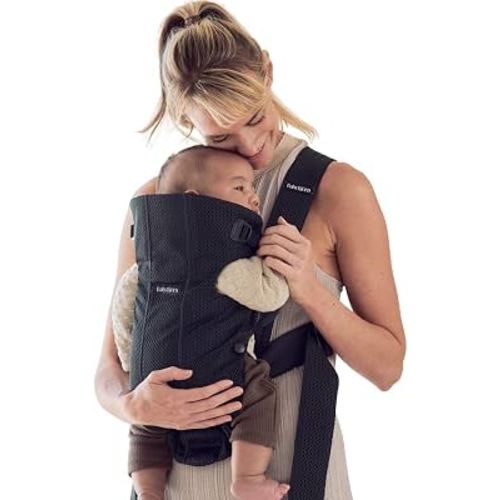 BabyBjörn Baby Carrier Mini, Black, 3D Mesh | Newborn Carrier (7-15 lbs), Ergonomic, Easy-to-Use