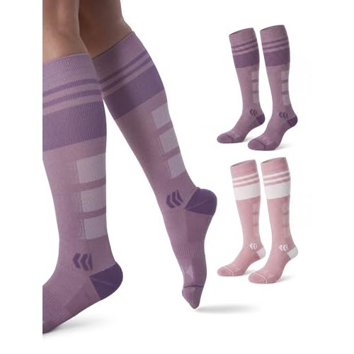 Momcozy Compression Socks for Women, 20-30 mmHg for Flying, Travel & Sports | 20-30 mmHg option: Enhanced support with zoned compression, Lycra fiber for lasting elasticity, silver-infused for freshness