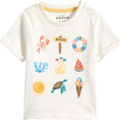 Embroidered Cotton Graphic T-Shirt