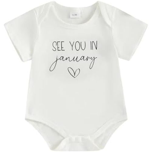 Yccutest Surprise Pregnancy Announcement Baby Onesie Newborn Infant Reveal Ideas Baby Announcement Bodysuit Unisex 0-3 Months