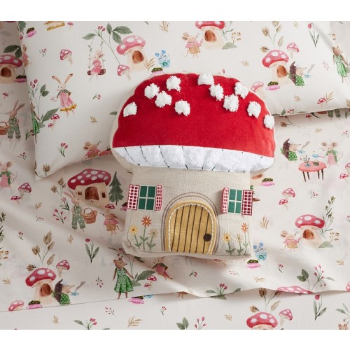 Mushroom House Pillow