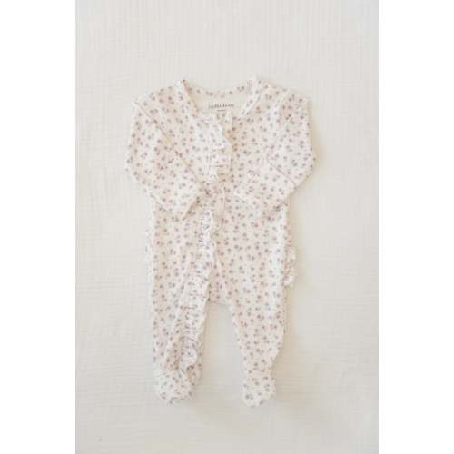 Lavender Bloom Ruffled Footie