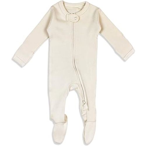 L'ovedbaby Unisex Baby Organic 2-way Zipper Footie