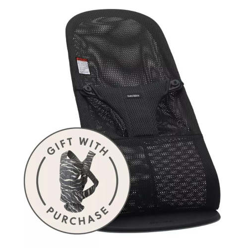 Bouncer Bliss Mesh in Black + Baby Carrier Mini in Anthracite