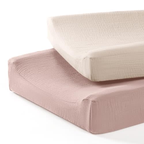 lulumoon Baby Changing Pad Cover: Muslin Diaper Changing Table Pad Cover - Changing Pad Sheets for Girls Boys