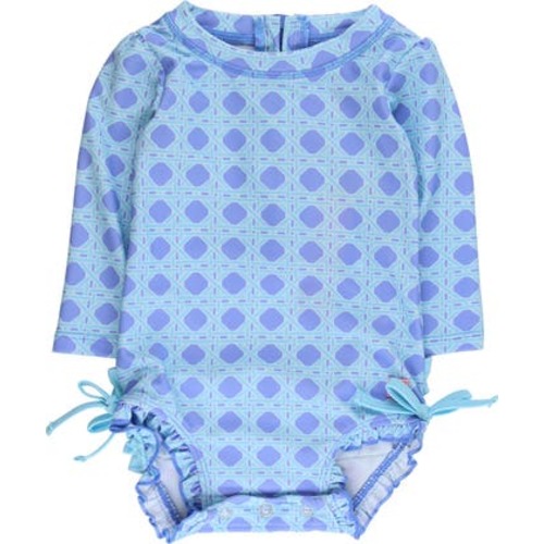 Baby Girls Long Sleeve UPF50+ One Piece Rash Guard, 6-12M