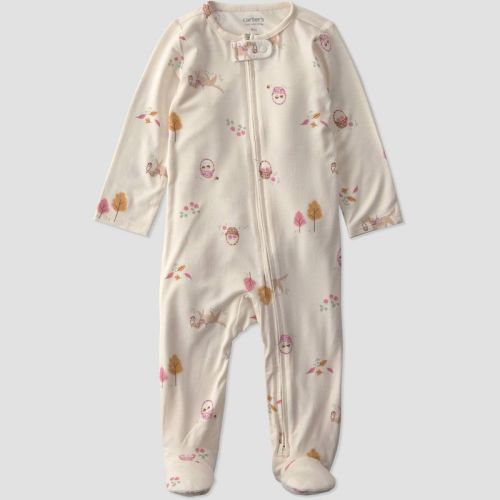 Carter's Just One You® Baby Girls' harvest Comfy Soft Long Sleeve Sleep N' Play - Ivory Newborn