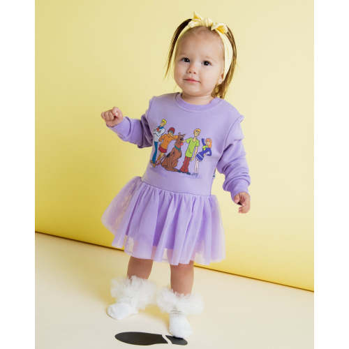 Scooby-Doo™ Gang Long Sleeve Sweatshirt Tulle Dress with Snaps