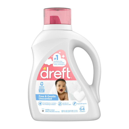 Free & Gentle Baby Detergent Unscented 92 fl oz