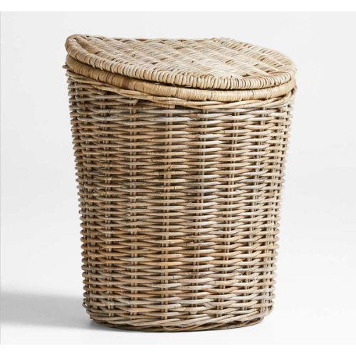 Poplar Woven Wicker Kids Hamper with Lid and Handle by Leanne Ford