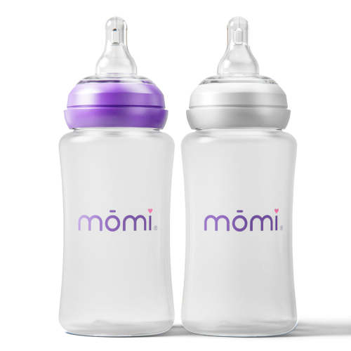 mōmi breast-like bottle 2-sets, 10oz plastic