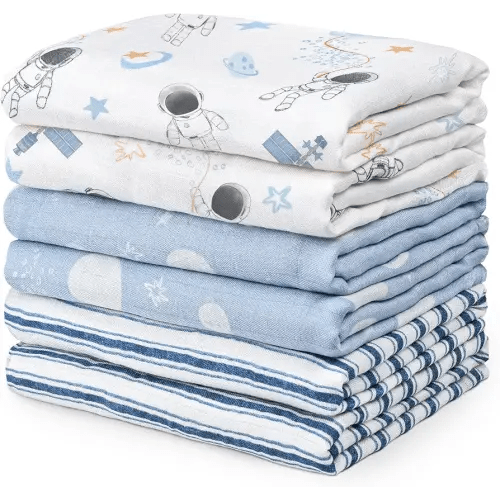 GLLQUEN BABY Receiving Blankets Boy Muslin Swaddle Blankets for Newborn