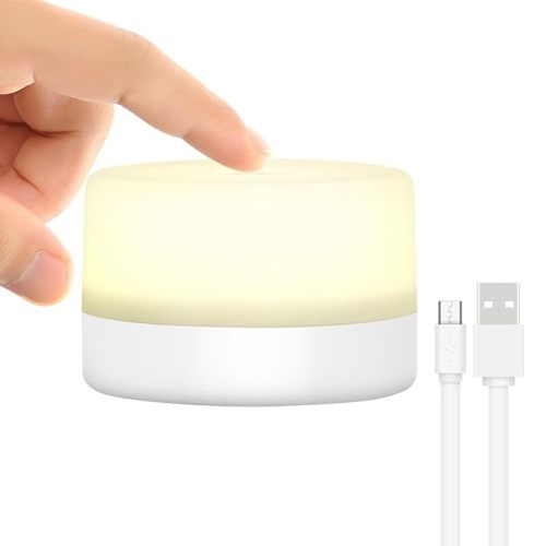 RTSU Dimmable Touch Night Light, Rechargeable Tap Lamp for Nursery