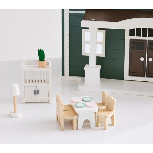 Formal Dining Room Dollhouse Accessory Set
