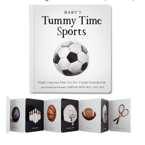 Baby's Tummy Time Sports: High-Contrast Fine Art for Visual Stimulation (Tabitha Paige Children's Book Series)