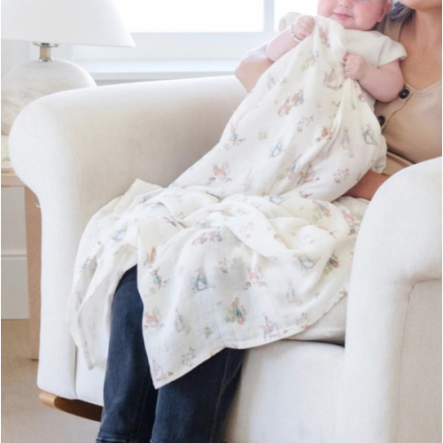 Peter Rabbit™ Bamboo Rayon Muslin 2-Pack Swaddles – Monogramme No. 29