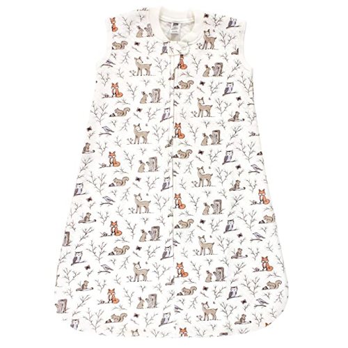 Hudson Baby Unisex Baby Premium Quilted Sleeveless Sleeping Bag and Wearable Blanket, Enchanted Forest, 6-12 Months