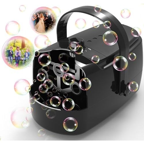 Durable Bubble Machine for Party: 3 Power Modes for Non-Stop Fun - 18000+ Bubbles Per Minute High Output 30 Mins Bubbles per Refill - Kids Safe Auto-Stop for Outdoor Backyard Birthday