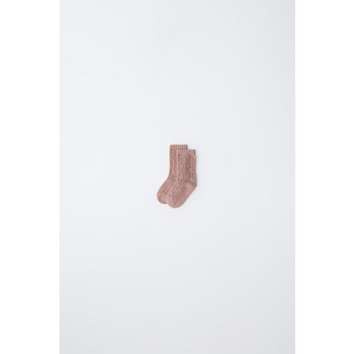 COTTON SILK KNIT SOCKS - Pink | ZARA United States