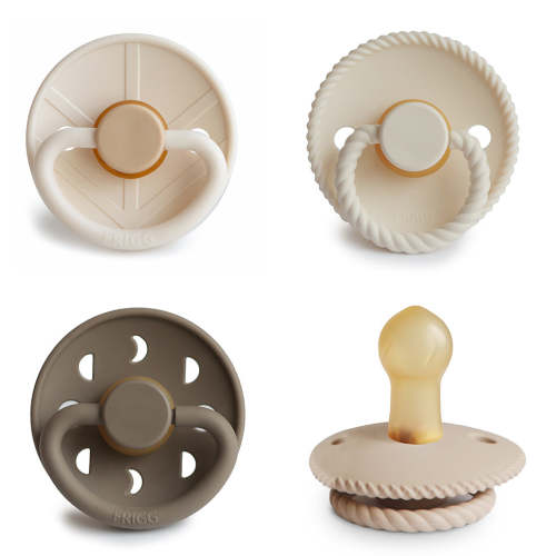 FRIGG Natural Rubber Pacifier 4-Pack – Nature Kids Co.