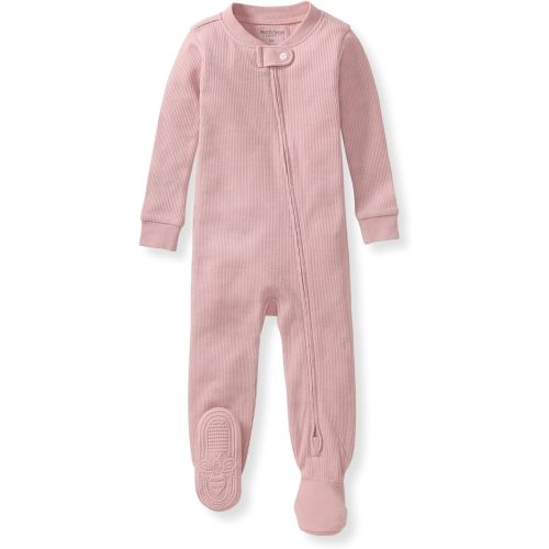 Burt's Bees Baby unisex-baby Honeysoft Sleeper Pajamas, Zip Front Non-slip Footed Footie Pjs, Organic Cotton & Lyocell